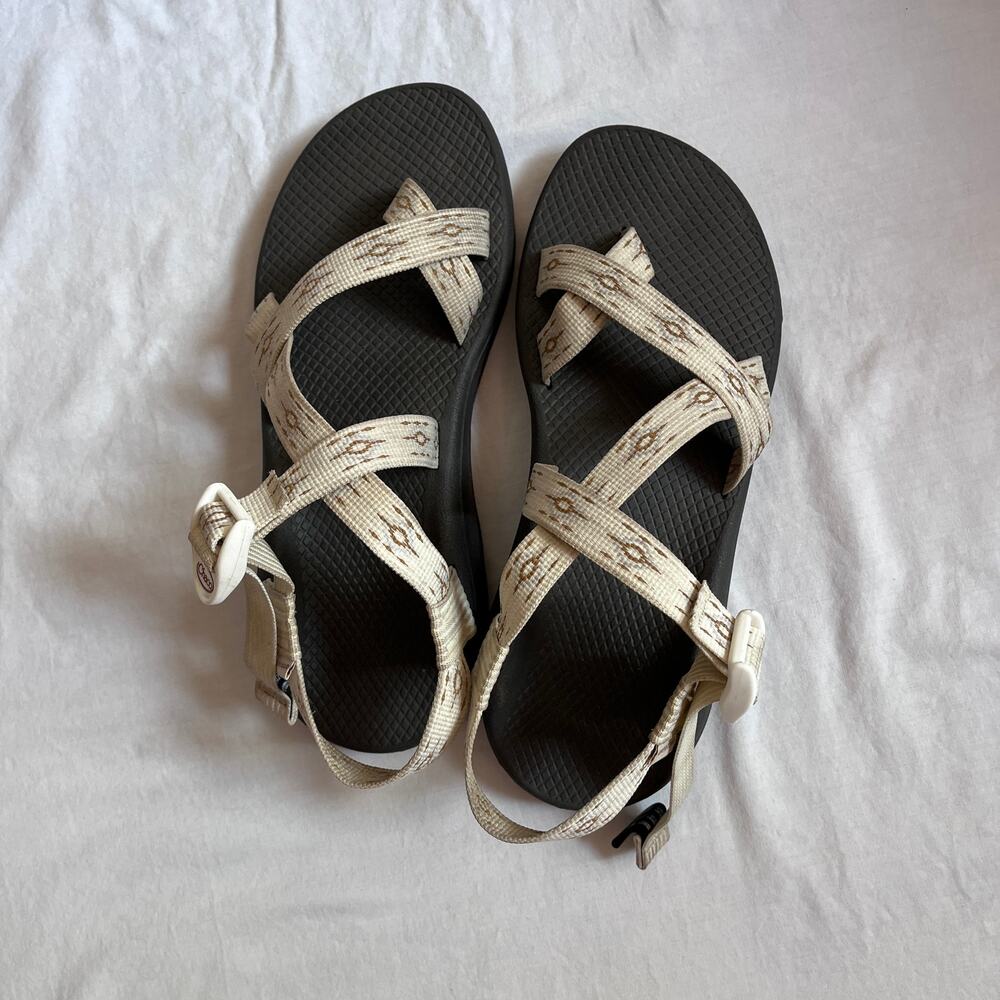 Chaco Z Cloud 2 Cream Boho Straps Gray Tan W 10